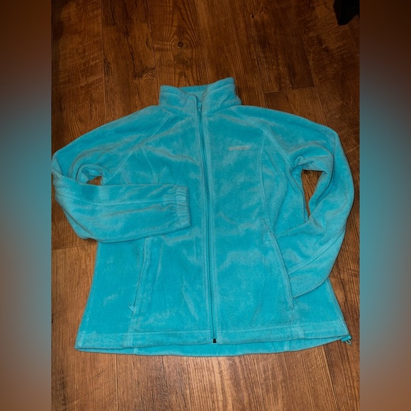 Columbia Turquoise Fleece Zip-Up Jacket - Picture 1 of 12